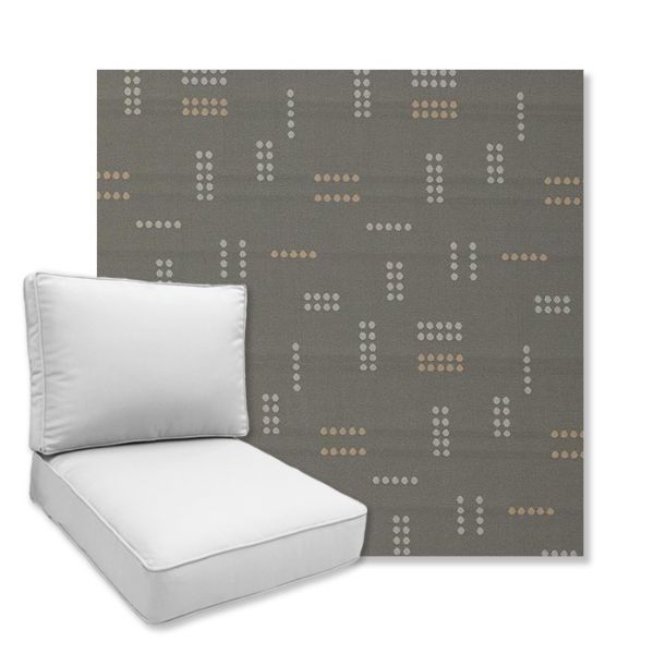 Picture of Jot Dot Titanium | Universal Deep Seating Outdoor Cushions SIZE D