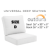 Picture of Sync Smoke | Universal Deep Seating Outdoor Cushions SIZE D
