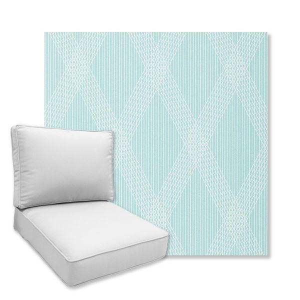 Picture of Vivaldi Aqua | Universal Deep Seating Outdoor Cushions SIZE D