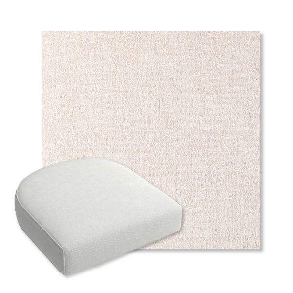 Picture of Abstraction Parchment | Bullnose Contoured Wicker Chair Cushion - Sunbrella© Fabric