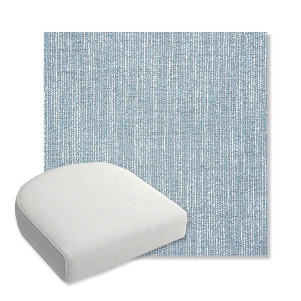 Picture of Adena Celeste | Bullnose Contoured Wicker Chair Cushion - Sunbrella© Fabric