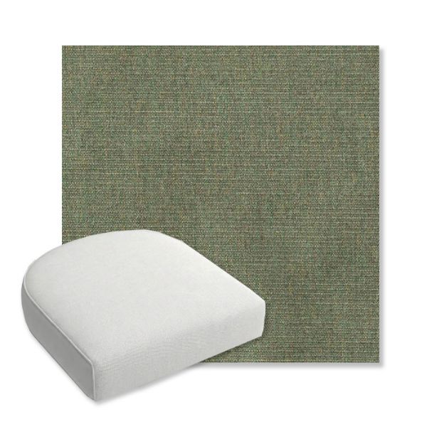 Picture of Ambrose Fern | Bullnose Contoured Wicker Chair Cushion - Sunbrella© Fabric