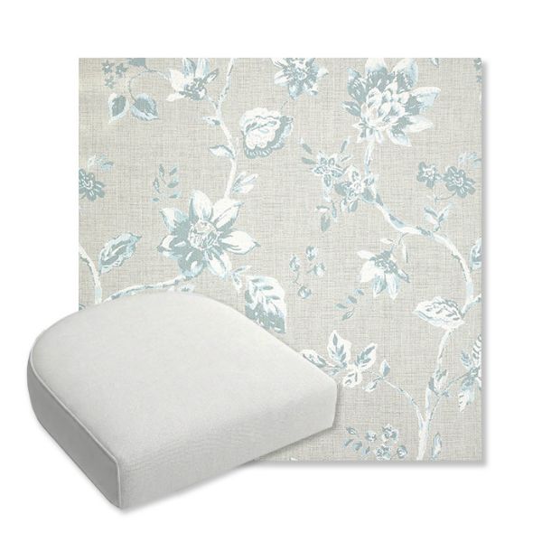 Picture of Ariana Dew | Bullnose Contoured Wicker Chair Cushion - Sunbrella© Fabric