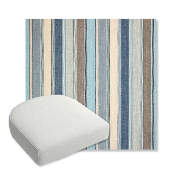 Picture of Ascend Spa | Bullnose Contoured Wicker Chair Cushion - Sunbrella© Fabric