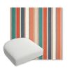 Picture of Ascend Tropical | Bullnose Contoured Wicker Chair Cushion - Sunbrella© Fabric