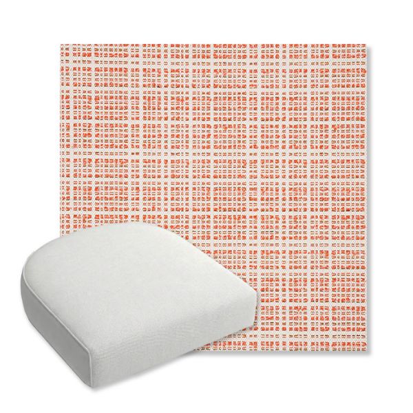 Picture of Benson Guava | Bullnose Contoured Wicker Chair Cushion - Sunbrella© Fabric
