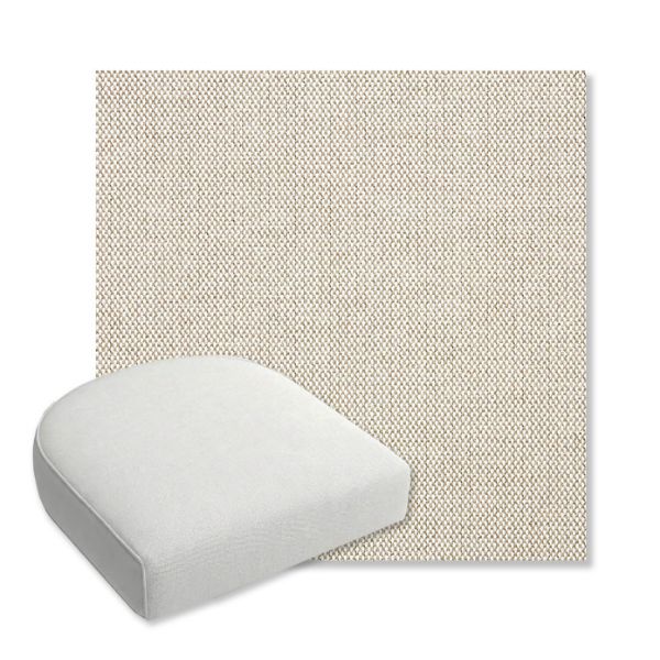 Picture of Blend Linen | Bullnose Contoured Wicker Chair Cushion - Sunbrella© Fabric