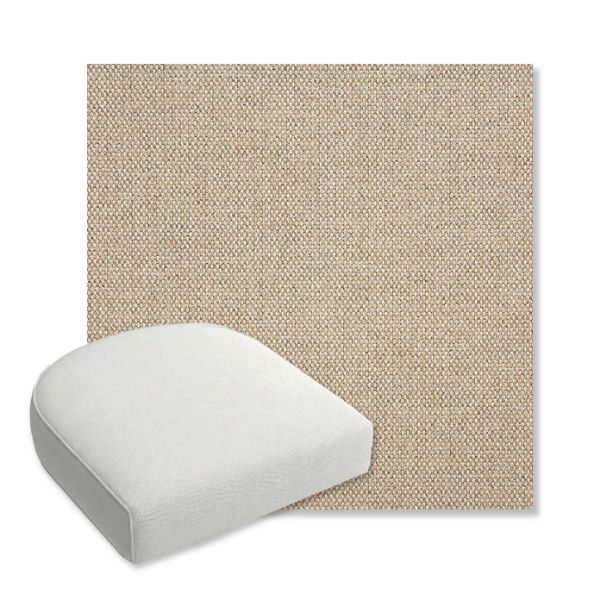 Picture of Blend Sand | Bullnose Contoured Wicker Chair Cushion - Sunbrella© Fabric