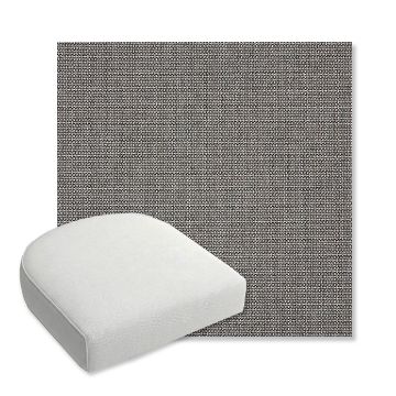 Picture of Bliss Smoke | Bullnose Contoured Wicker Chair Cushion - Sunbrella© Fabric