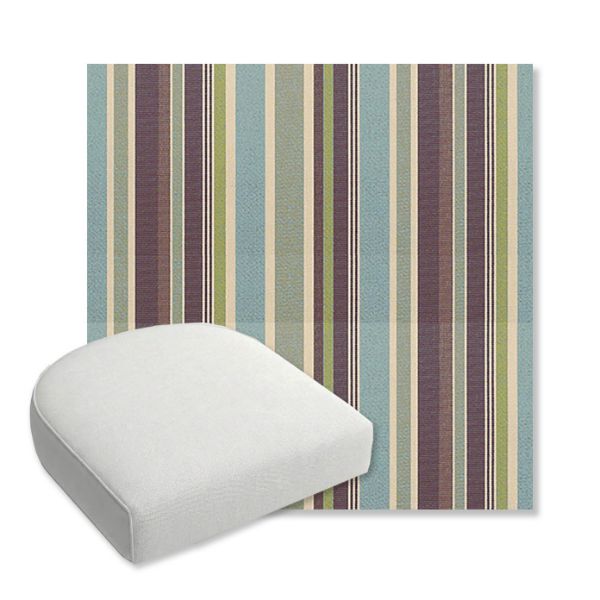 Picture of Brannon Whisper | Bullnose Contoured Wicker Chair Cushion - Sunbrella© Fabric