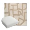 Picture of Brushstroke Stucco | Bullnose Contoured Wicker Chair Cushion - Sunbrella© Fabric