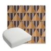 Picture of Buoy Sunset | Bullnose Contoured Wicker Chair Cushion - Sunbrella© Fabric