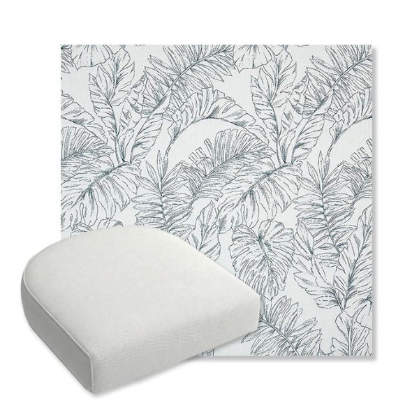 Picture of Calm Laurel | Bullnose Contoured Wicker Chair Cushion - Sunbrella© Fabric