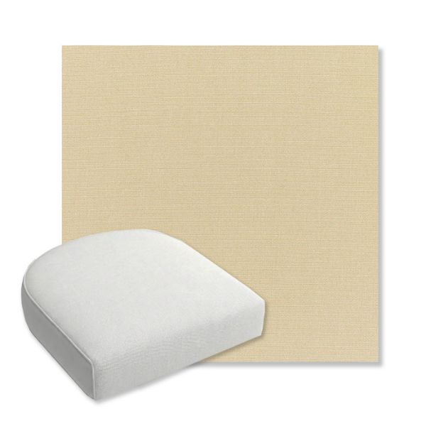 Picture of Canvas Antique Beige | Bullnose Contoured Wicker Chair Cushion - Sunbrella© Fabric