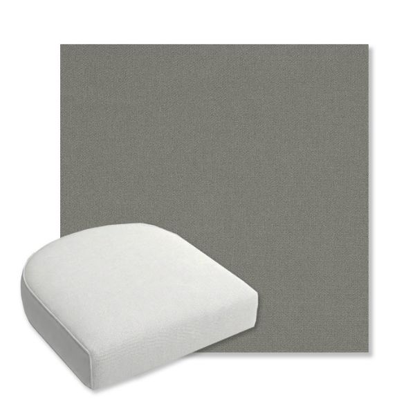 Picture of Canvas Charcoal | Bullnose Contoured Wicker Chair Cushion - Sunbrella© Fabric