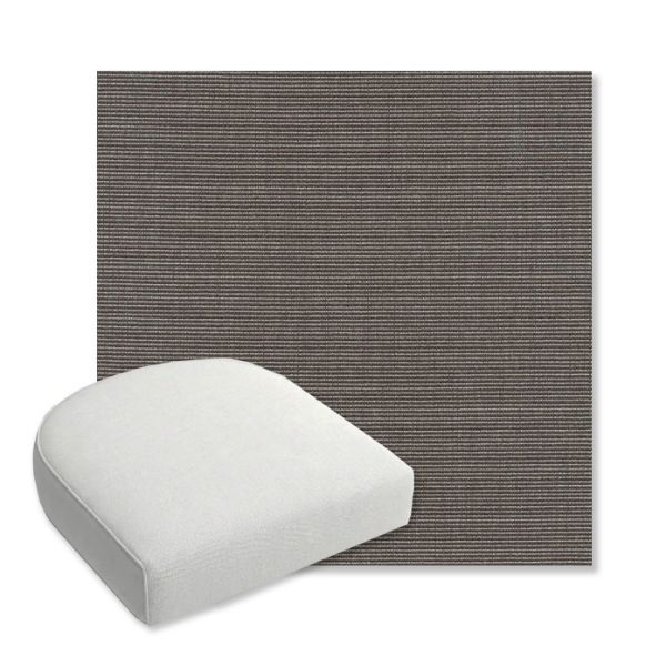Picture of Canvas Coal | Bullnose Contoured Wicker Chair Cushion - Sunbrella© Fabric