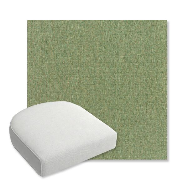 Picture of Canvas Fern | Bullnose Contoured Wicker Chair Cushion - Sunbrella© Fabric
