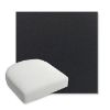 Picture of Canvas Raven Black | Bullnose Contoured Wicker Chair Cushion - Sunbrella© Fabric