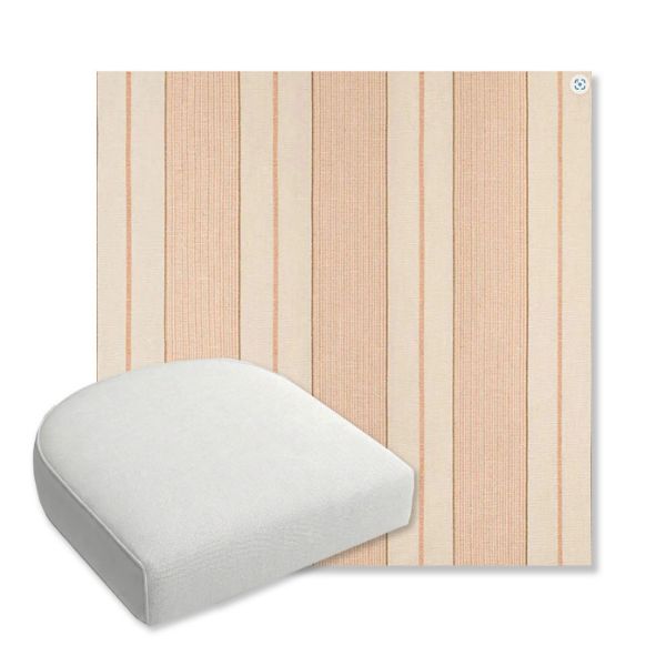 Picture of Carlo Mesa | Bullnose Contoured Wicker Chair Cushion - Sunbrella© Fabric