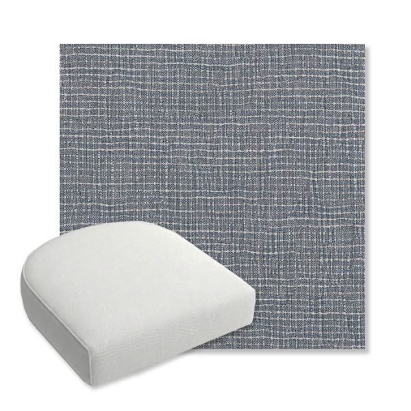 Picture of Cassava Slate | Bullnose Contoured Wicker Chair Cushion - Sunbrella© Fabric