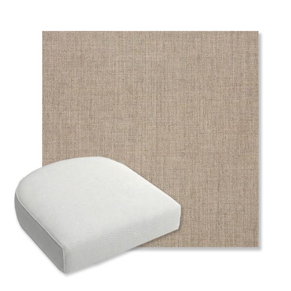 Picture of Cast Ash | Bullnose Contoured Wicker Chair Cushion - Sunbrella© Fabric