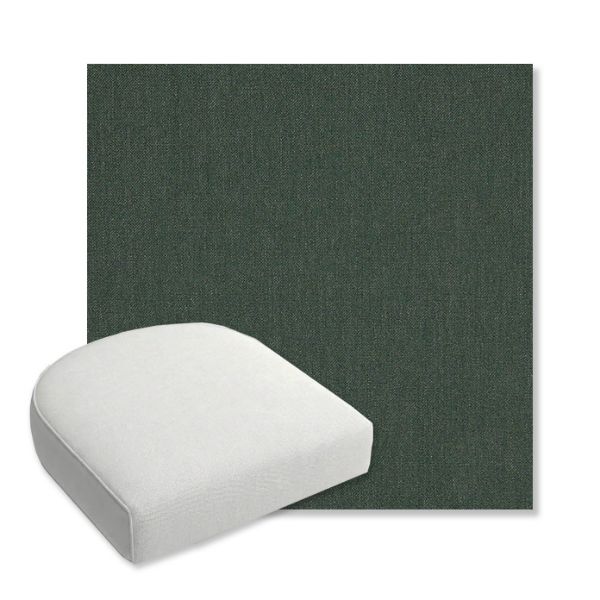 Picture of Cast Ivy | Bullnose Contoured Wicker Chair Cushion - Sunbrella© Fabric