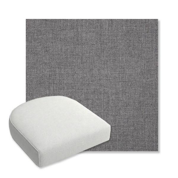 Picture of Cast Slate | Bullnose Contoured Wicker Chair Cushion - Sunbrella© Fabric