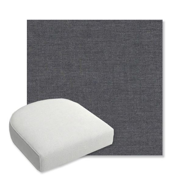 Picture of Cast Twilight | Bullnose Contoured Wicker Chair Cushion - Sunbrella© Fabric