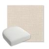 Picture of Charmer Parchment | Bullnose Contoured Wicker Chair Cushion - Sunbrella© Fabric