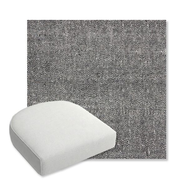 Picture of Chartres Granite | Bullnose Contoured Wicker Chair Cushion - Sunbrella© Fabric