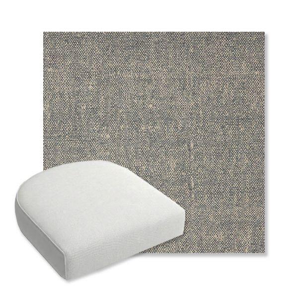 Picture of Chartres Graphite | Bullnose Contoured Wicker Chair Cushion - Sunbrella© Fabric