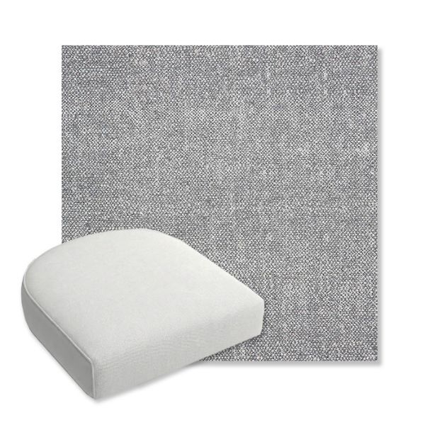 Picture of Chartres Gull | Bullnose Contoured Wicker Chair Cushion - Sunbrella© Fabric