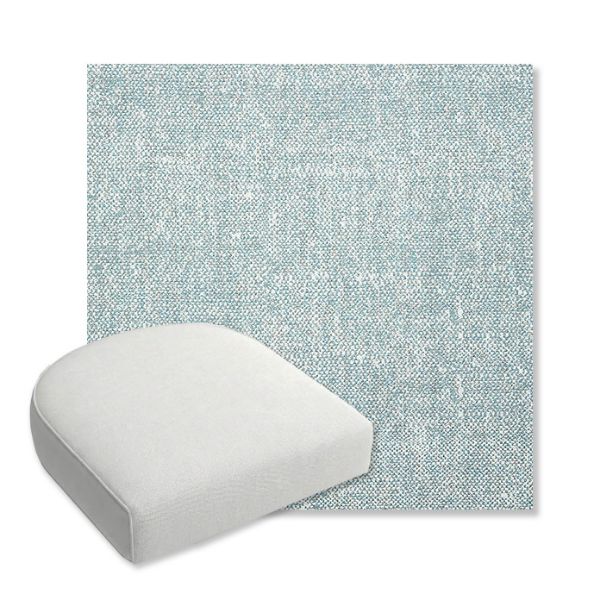 Picture of Chartres Opal | Bullnose Contoured Wicker Chair Cushion - Sunbrella© Fabric