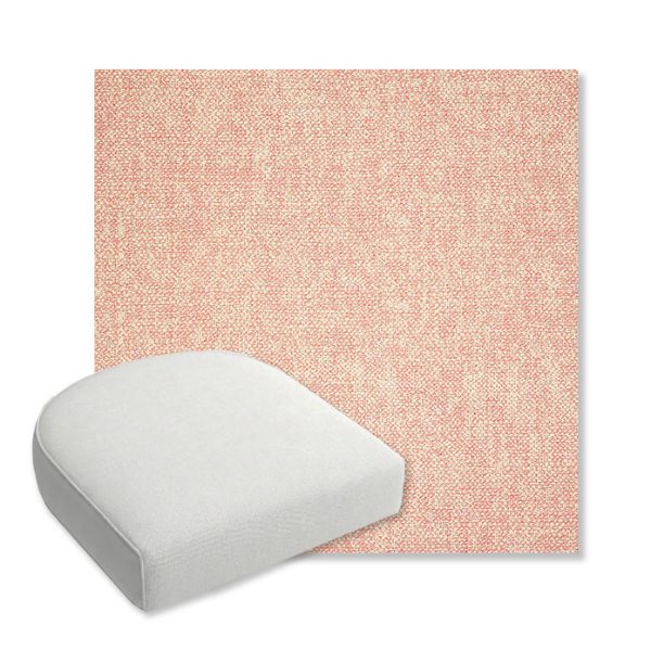 Picture of Chartres Rose | Bullnose Contoured Wicker Chair Cushion - Sunbrella© Fabric