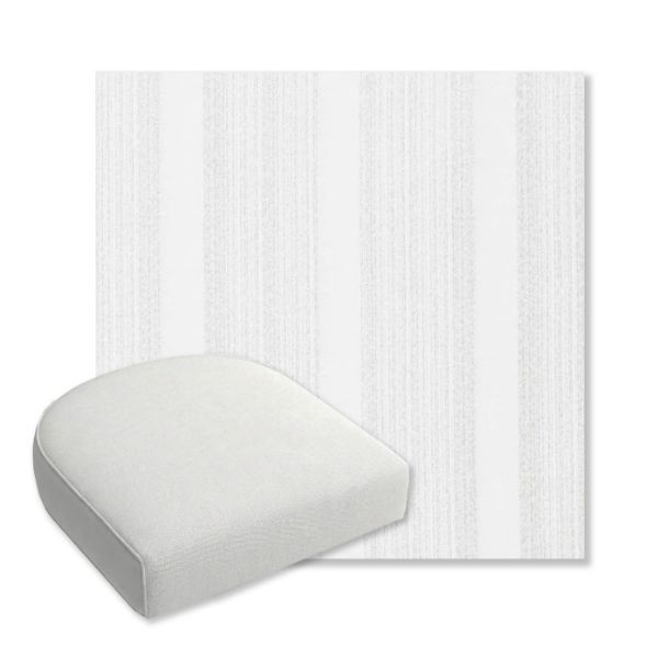 Picture of Compose Linen | Bullnose Contoured Wicker Chair Cushion - Sunbrella© Fabric