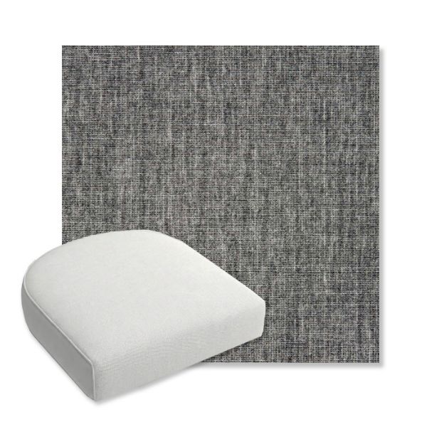 Picture of Crush Pewter | Bullnose Contoured Wicker Chair Cushion - Sunbrella© Fabric