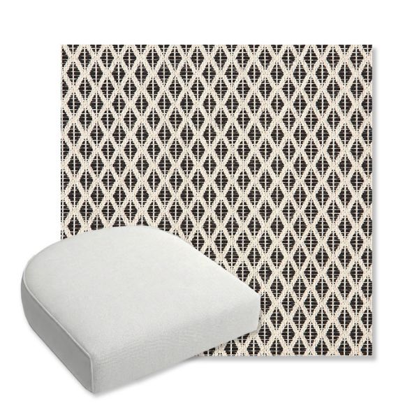 Picture of Detail Classic | Bullnose Contoured Wicker Chair Cushion - Sunbrella© Fabric