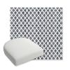 Picture of Detail Navy | Bullnose Contoured Wicker Chair Cushion - Sunbrella© Fabric