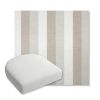 Picture of Direction Linen | Bullnose Contoured Wicker Chair Cushion - Sunbrella© Fabric