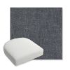Picture of Dither Slate | Bullnose Contoured Wicker Chair Cushion - Sunbrella© Fabric