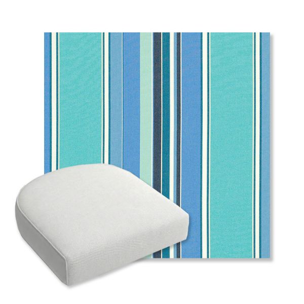 Picture of Dolce Oasis | Bullnose Contoured Wicker Chair Cushion - Sunbrella© Fabric