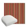 Picture of Dorsett Cherry | Bullnose Contoured Wicker Chair Cushion - Sunbrella© Fabric