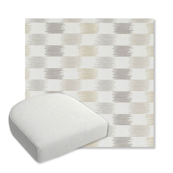 Picture of Dream Dune | Bullnose Contoured Wicker Chair Cushion - Sunbrella© Fabric