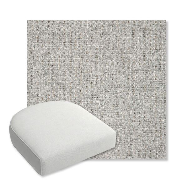 Picture of Dumont Dove | Bullnose Contoured Wicker Chair Cushion - Sunbrella© Fabric