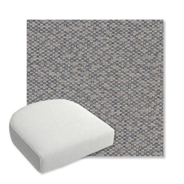 Picture of Dumont Slate | Bullnose Contoured Wicker Chair Cushion - Sunbrella© Fabric