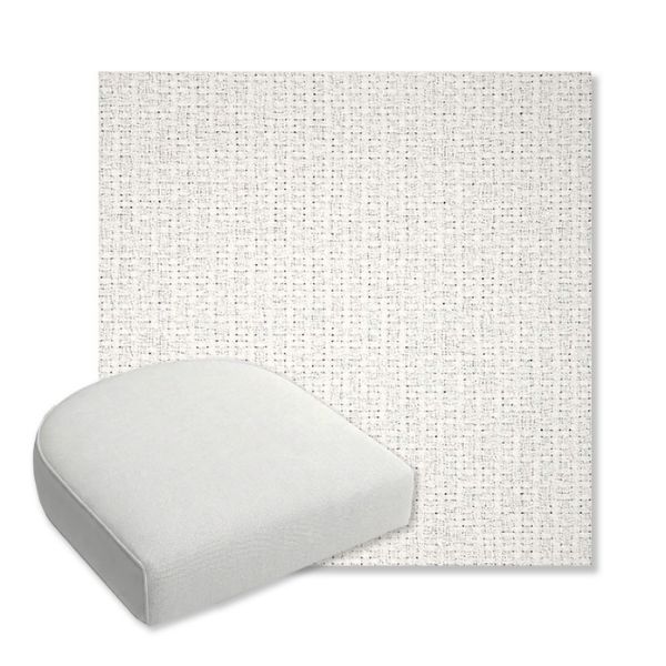 Picture of Dumont Snow | Bullnose Contoured Wicker Chair Cushion - Sunbrella© Fabric