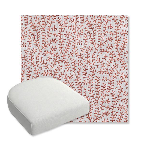 Picture of Eberly Clay | Bullnose Contoured Wicker Chair Cushion - Sunbrella© Fabric