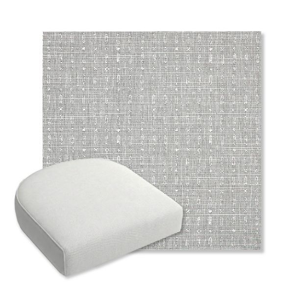 Picture of Embrace Pewter | Bullnose Contoured Wicker Chair Cushion - Sunbrella© Fabric