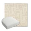Picture of Escher Alabaster | Bullnose Contoured Wicker Chair Cushion - Sunbrella© Fabric