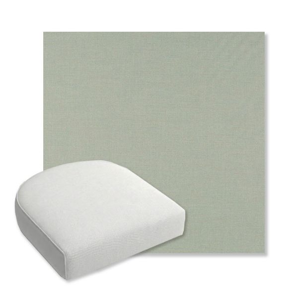 Picture of Exhale Rainwashed | Bullnose Contoured Wicker Chair Cushion - Sunbrella© Fabric